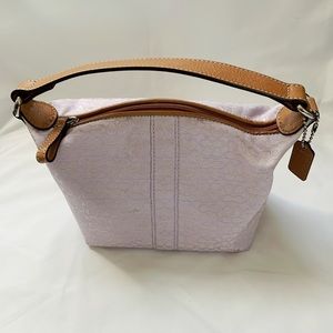 Coach Signature Canvas Lavender Mini Hobo